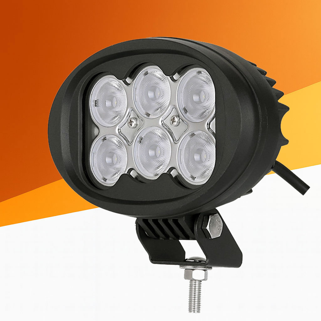 4x6 Inch 60W Oval LED Work Light – 6,000 Lumen Flood Lamp